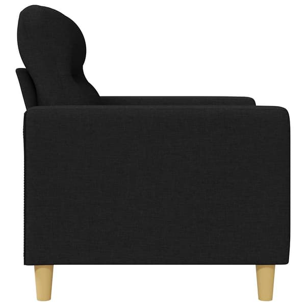 2-sitssoffa svart 140 cm tyg