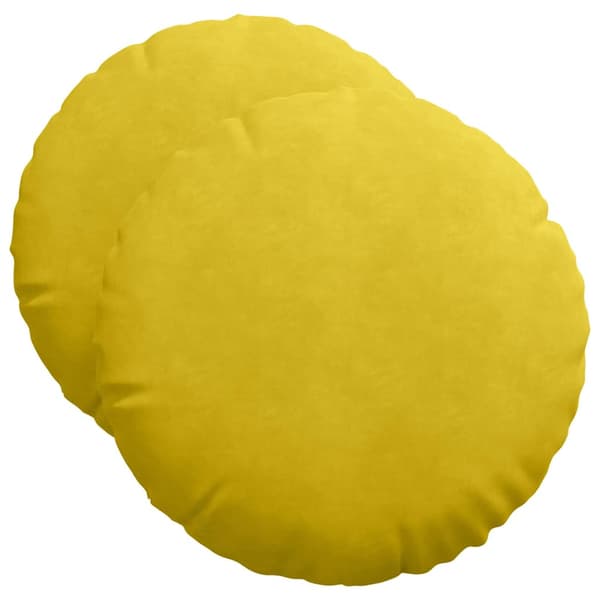 Sittkuddar 2 pcs Gul Ø50 x 19 cm Sammet