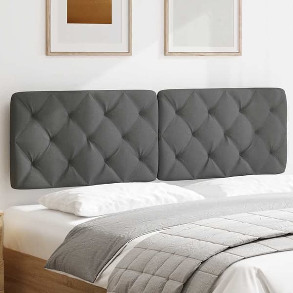 Headboard Cushion Dark Grey 160 cm Fabric