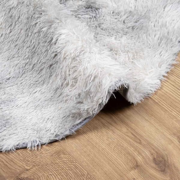 Ryamatta med lång lugg NAVARRA silvergrå 300x200 cm polyester