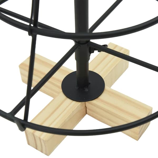 Julcone-träd med stativ Svart 60 cm Stål