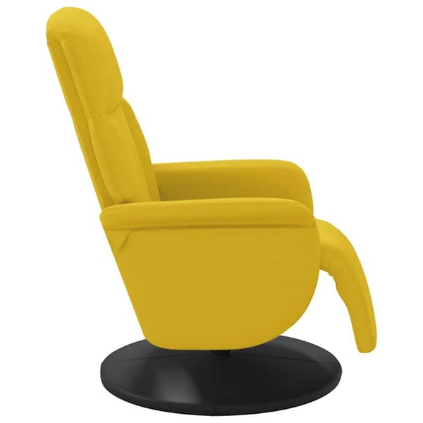 Reclinerfåtölj med fotstöd gul sammet