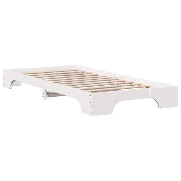 Sängram Vit 80 x 200 cm Massiv furu