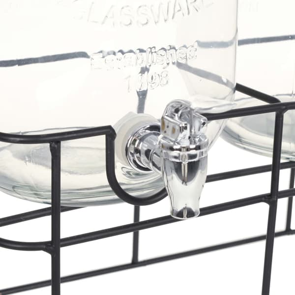 Glasbehållare 2 st med stativ 2 x 4 L