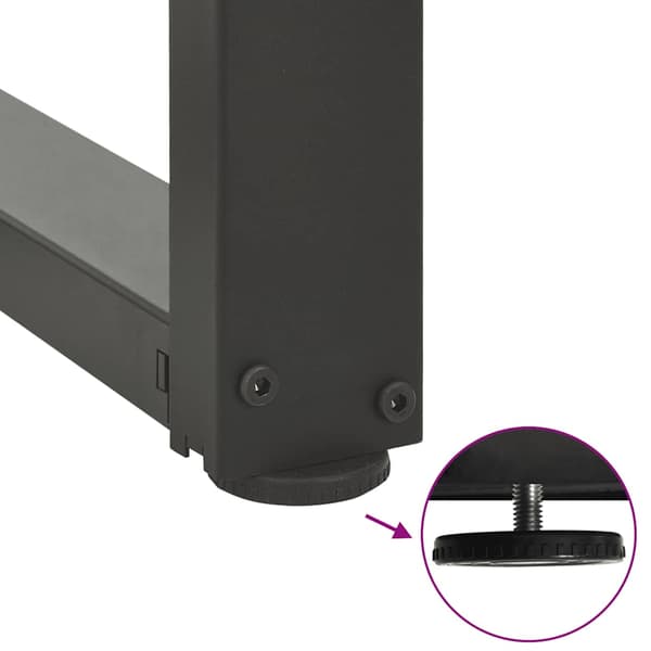 Soffbordsben T-formade 2 st antracit 30x25x(30-31) cm stål