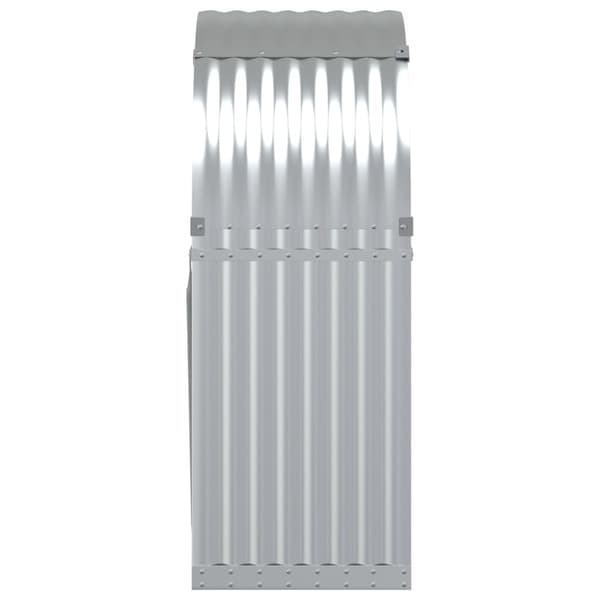 Vedställ silver 80x45x120 cm galvaniserat stål