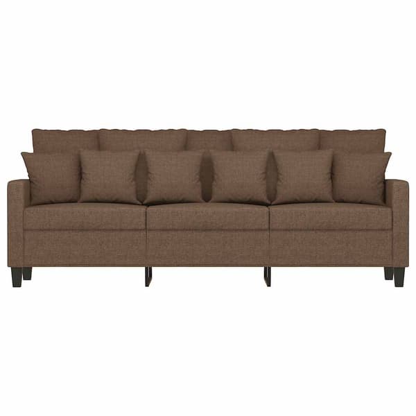3-sitssoffa brun 180 cm tyg