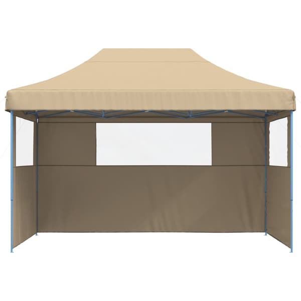 Pop-Up hopfällbart partytält med 3 sidoväggar beige