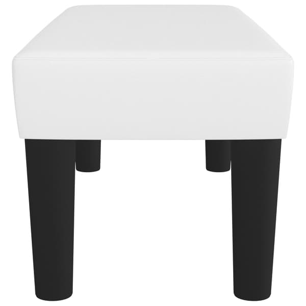 Bänk vit 70x30x30 cm konstläder