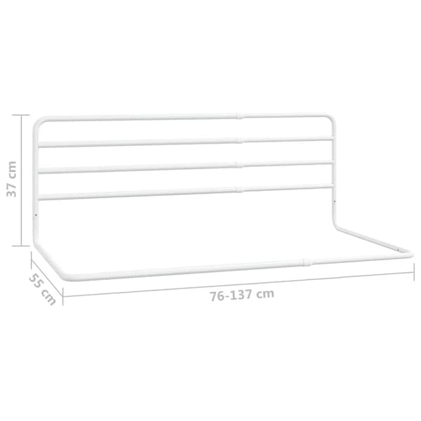 Sängskena för barn vit (76-137)x55 cm tyg