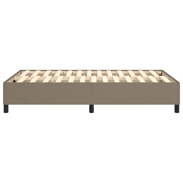 Boxspring-sängram taupe 120x200 cm tyg