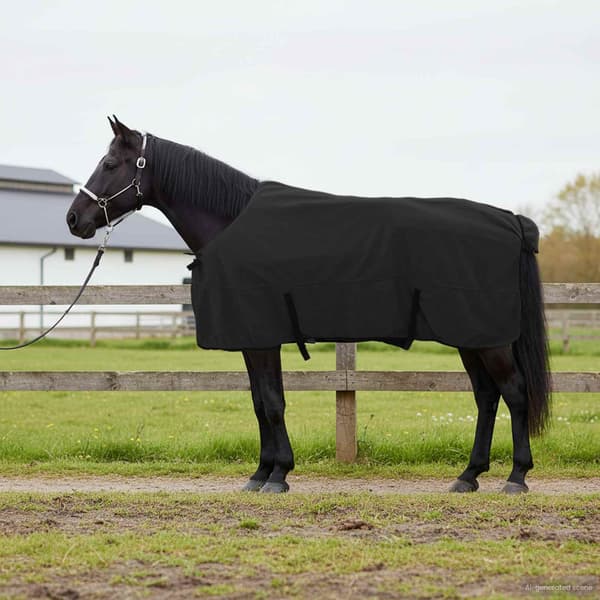 Hästdyna Svart 155 cm Polyester Fleece