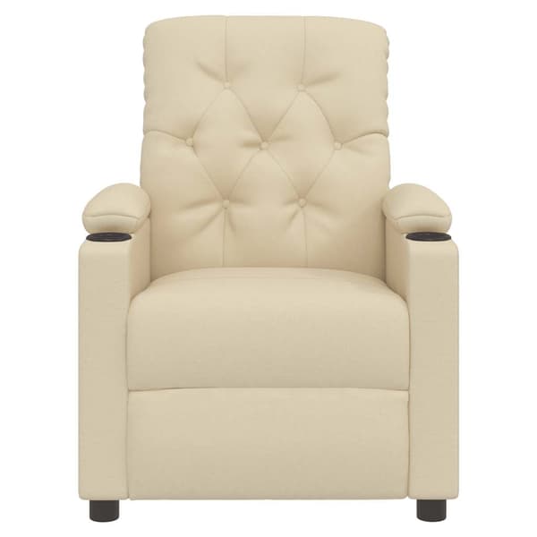 Reclinerfåtölj gräddvit tyg