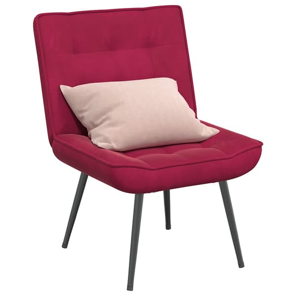 Vilstol vinröd 64x74x84 cm sammet