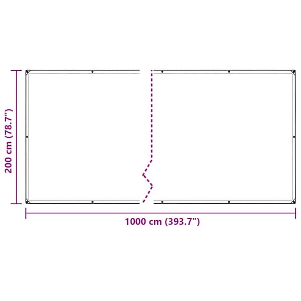 Klar presenning med öljetter 2x10 m polyeten