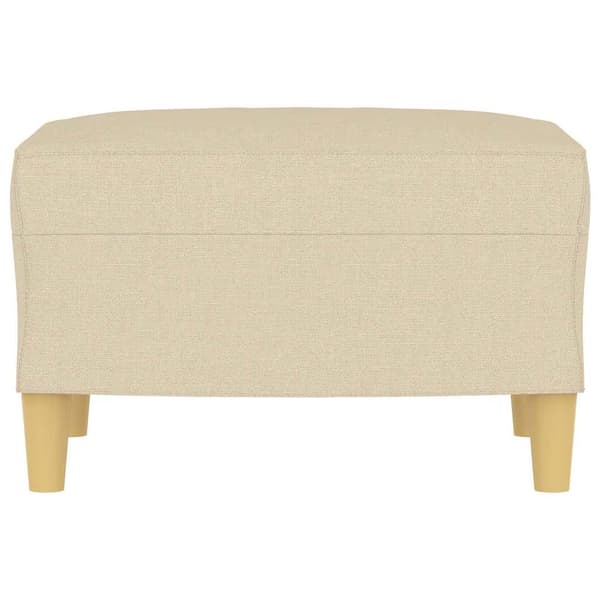 Fotpall gräddvit 60x50x41 cm tyg