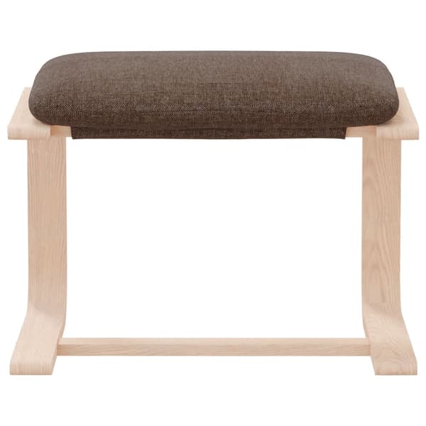 Fotpall mörkbrun 51x41x40 cm tyg