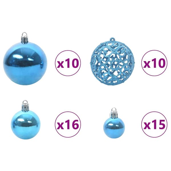 Julprydnad Set med 300 LED-lampor 120 pcs Blå Plast
