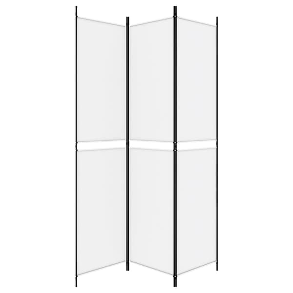 Rumsavdelare 3 paneler vit 150x220 cm tyg
