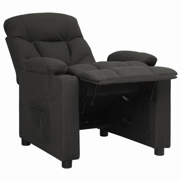 Reclinerfåtölj svart tyg