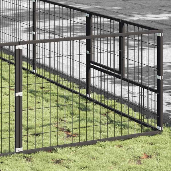 Hundgård svart 100 m² stål