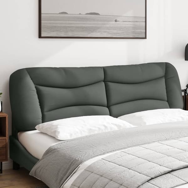 Headboard Cushion "Hvar" Dark Grey 180 cm Fabric