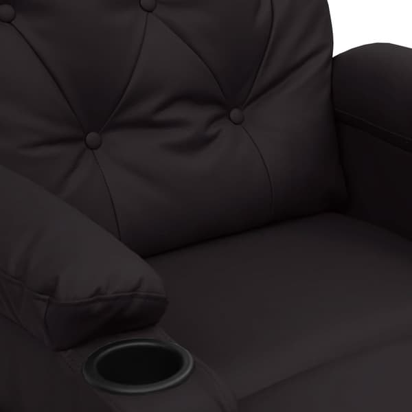 Massagefåtölj svart konstläder
