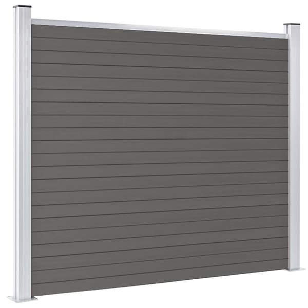 Staketpanel WPC 180x146 cm grå