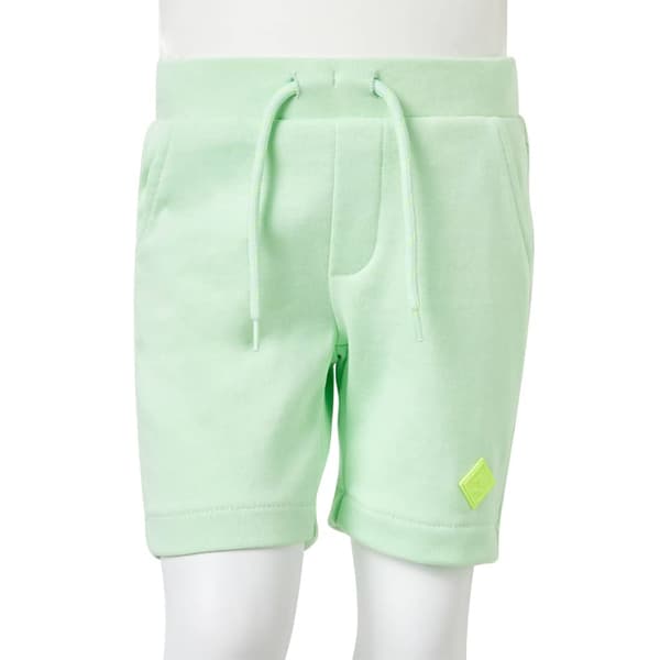 Barnshorts med snöre ljusgrön 128