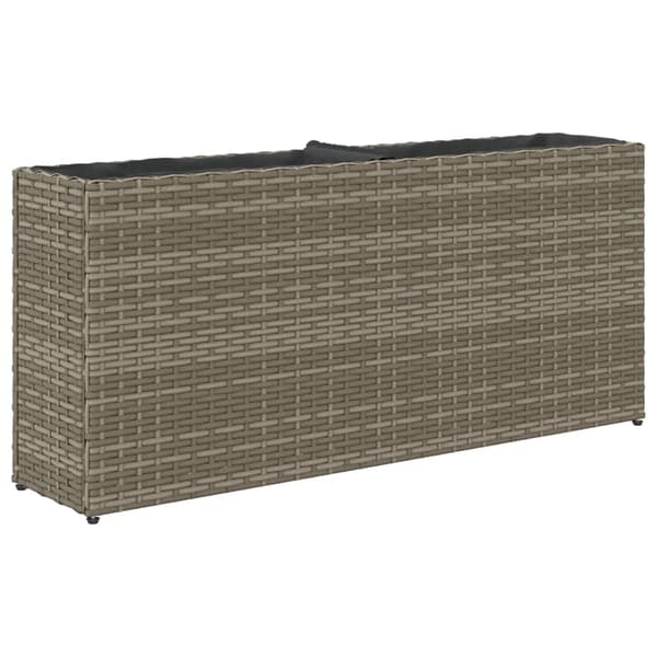 Odlingslåda med 2 krukor grå 90x20x40 cm konstrotting