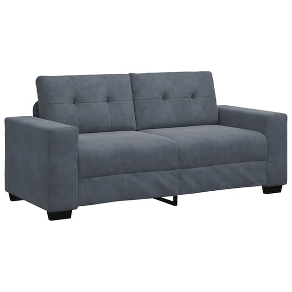 Loveseat soffa mörkgrå 180x77x82 cm sammet