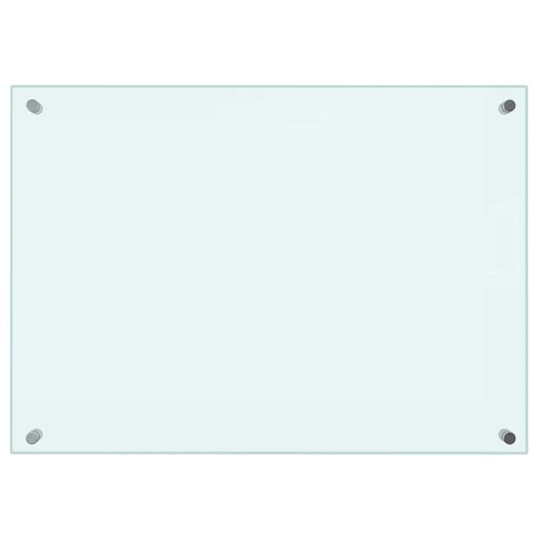 Stänkskydd 2 st vit 70x50 cm härdat glas