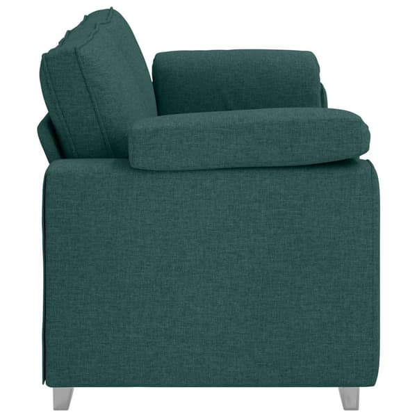 3-Sits soffa Mörkgrön 220 cm tyg