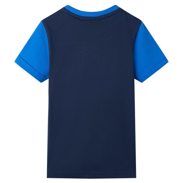 T-shirt för barn blå och marinblå 104