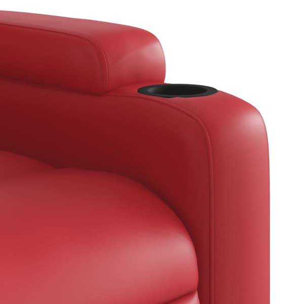 Reclinerfåtölj röd konstläder