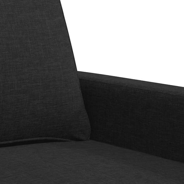 2-sitssoffa svart 140 cm tyg