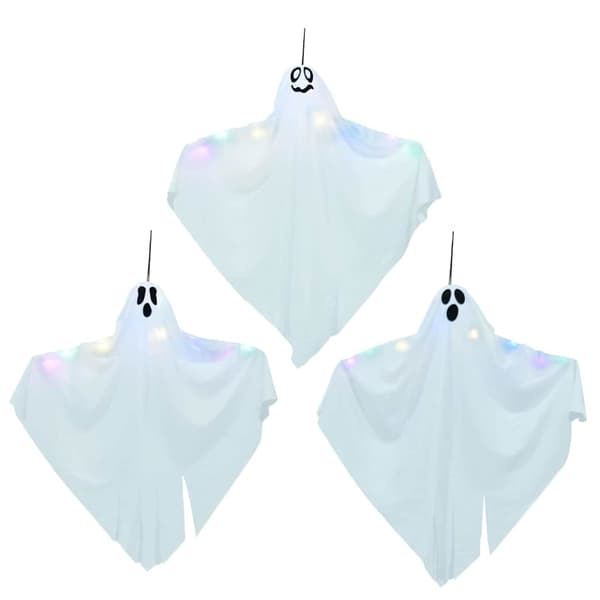 Halloween Hängande Spöke 3 pcs Vit 52 x 62 cm Polyester