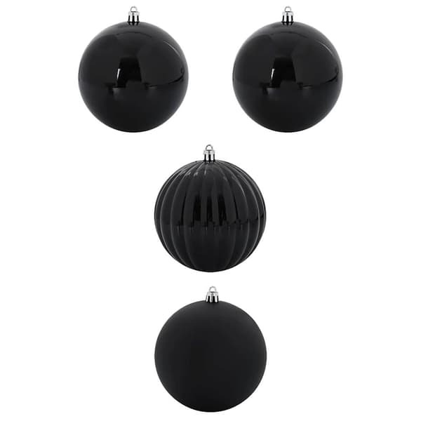Julkula Set XXL 4 st Svart Ø 20 cm Plast