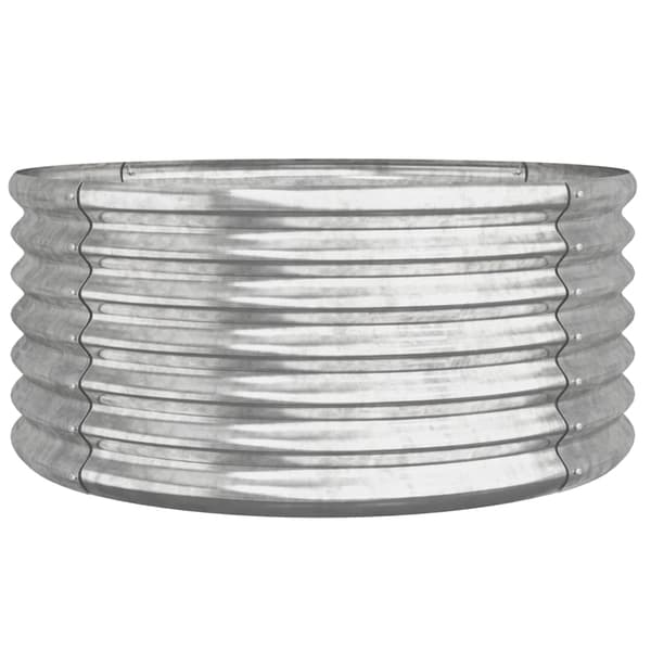 Odlingslåda galvaniserat stål 80x80x38 cm silver