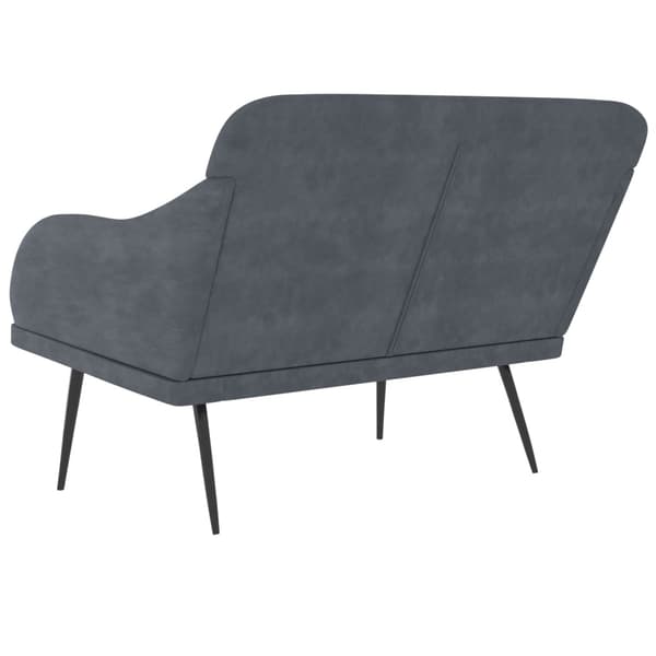 Bänk mörkgrå 110x76x80 cm sammet