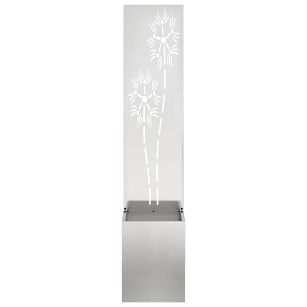 Trädgårds integritetsskärm Silver 32 x 150 cm Rostfritt stål