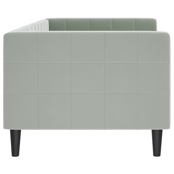 Dagbädd ljusgrå 80x200 cm sammet