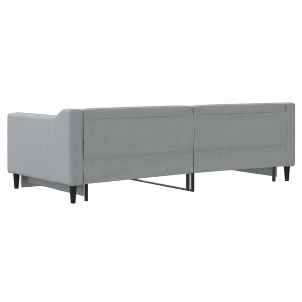 Dagbädd utdragbar ljusgrå 90x200 cm tyg