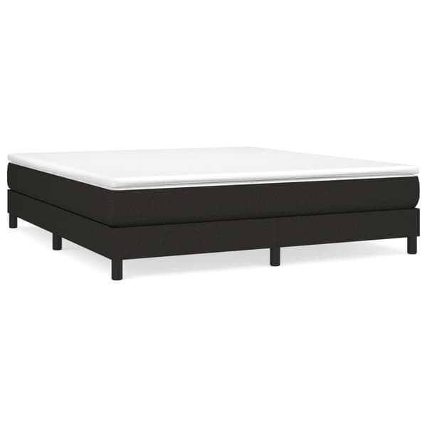 Boxspring-sängram svart 180x200 cm tyg