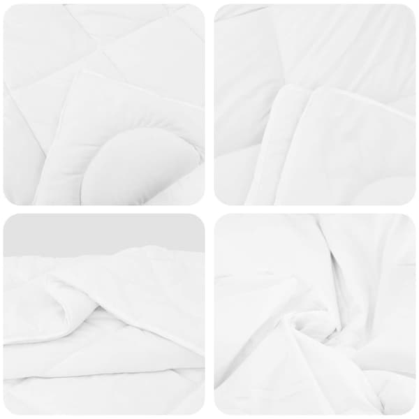 Täckeset med kudde 2 pcs Vit Mikrofiber