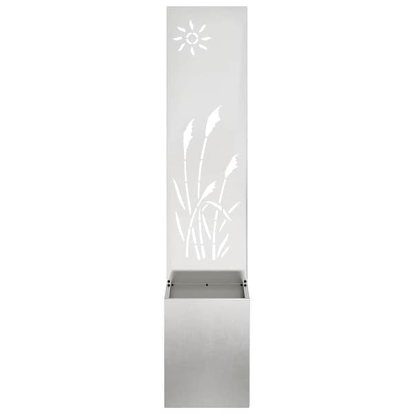 Trädgårds integritetsskärm Silver 32 x 150 cm Rostfritt stål