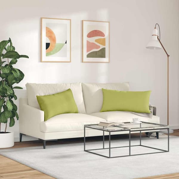 Sofakuddar 2 pcs Ljusgrön 80 x 40 cm tyg
