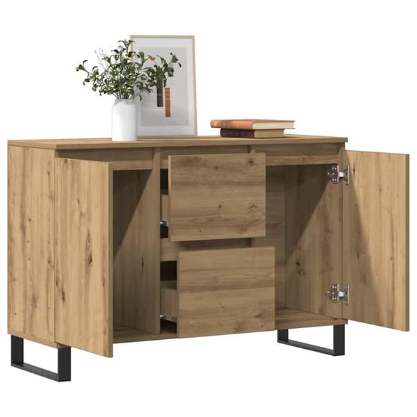 Skänk ek 101,5x35x70 cm konstruerat trä