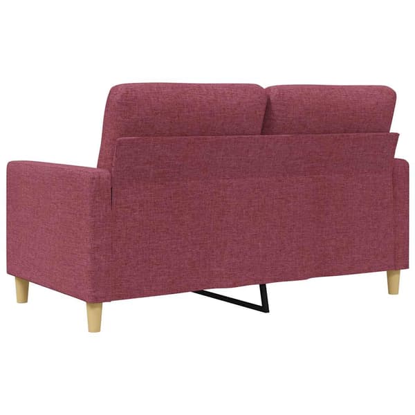 2-sitssoffa vinröd 120 cm tyg