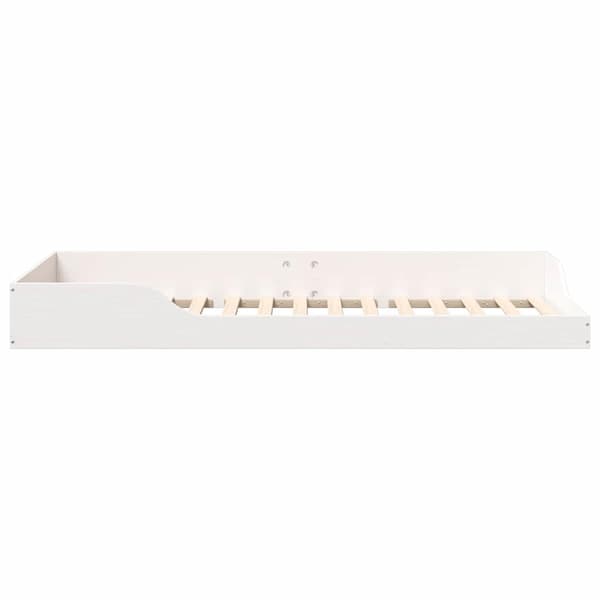 Sängram Vit 80 x 210 cm Massiv furu